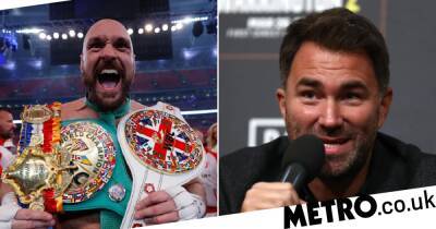 Anthony Joshua - Joe Frazier - Tyson Fury - Eddie Hearn - Lennox Lewis - Ricky Hatton - Luis Ortiz - Eddie Hearn dismisses Tyson Fury retirement claim and says he cannot be considered one of the greatest of all time if he walks away - metro.co.uk