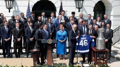President Joe Biden honors Tampa Bay Lightning at White House for winning last 2 Stanley Cups
