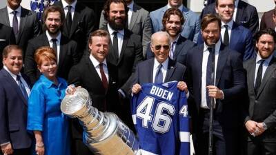 Joe Biden avoids politics in honouring Stanley Cup champion Lightning