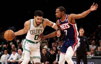 Tatum shines as Celtics sweep Nets; Raptors, Mavs romp