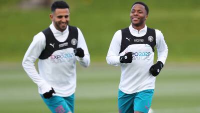 Wayne Rooney - Raheem Sterling - Kyle Walker - Joao Cancelo - John Stones - Sterling relaxed during training amid speculation about Man City future - in pictures - thenationalnews.com - Britain - Manchester - county Sterling -  Meanwhile -  Man