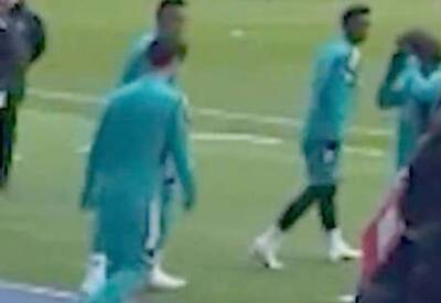 Marcelo left with head in hands after forgetting to copy Luis Suarez's Man City gesture