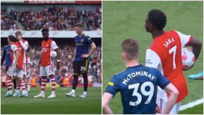 Arsenal 3-1 Man Utd: McTominay's attempt to put Saka off before penalty