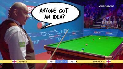 ‘Anyone got an idea?’ – Stuart Bingham asks audience for help as Judd Trump leaves him in pickle at World Championship