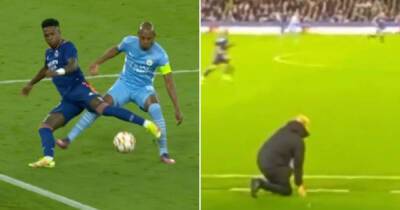 Vinicius Junior's skill vs Fernandinho left Pep Guardiola on his knees