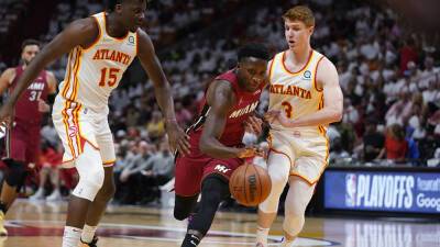 Victor Oladipo helps deliver clincher for Heat, who move to Round 2