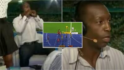 Summer Games - Michael Johnson - Usain Bolt - Usain Bolt's 9.58s 100m world record: Michael Johnson's iconic reaction - givemesport.com - China - Beijing -  Doha - London -  Tokyo -  New York - state Oregon -  Berlin - Jamaica