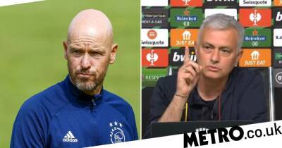 Jose Mourinho shuts down question about Manchester United’s move for Erik ten Hag