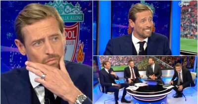 Peter Crouch had everyone laughing when asked 'Who scored Liverpool's last SF goal at Anfield?'