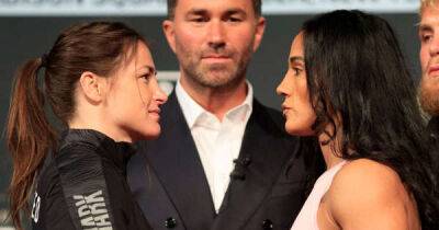 Katie Taylor - Amanda Serrano - Bianca Belair - Taylor weighs in heavier than Serrano - msn.com - Ireland - New York - Puerto Rico