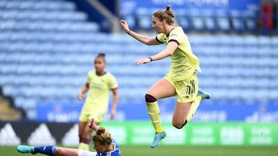 Vivianne Miedema double helps Arsenal thrash Leicester and keep up pressure on Chelsea at top of WSL table