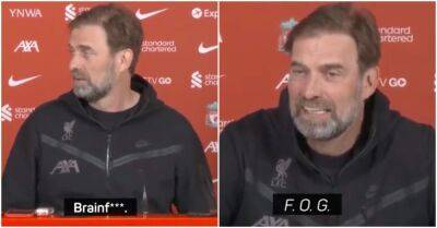 Liverpool's Jurgen Klopp confused 'brain fog' with X-rated word