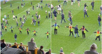 Millwall stewards go viral for hilarious attempts to stop pitch invasion
