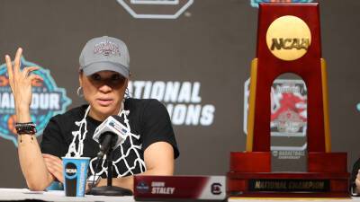 South Carolina's Dawn Staley explains missing national anthem before Final Four game