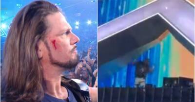 AJ Styles cut himself on WWE WrestleMania entrance fan footage shows