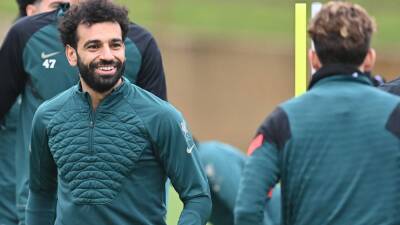 Mohamed Salah laughs off 'lasergate' as Liverpool train for Benfica showdown - in pictures