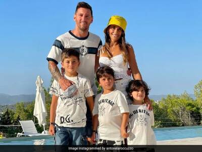 Watch: Lionel Messi Show No Mercy To His Sons In Backyard Football, Wife Says "Let The Kids Win"