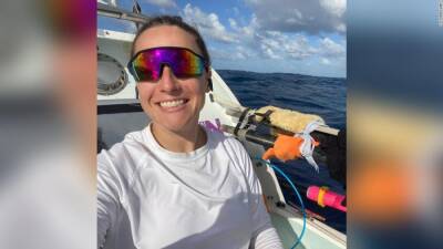Victoria Evans breaks world record for fastest female solo row across the Atlantic Ocean after 'intense' trip