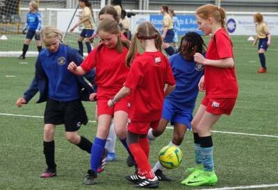 Craig Tucker - Gallagher Stadium - Allington Primary School win the Stones Community Trust under-11 girls' football tournament at the Gallagher Stadium - kentonline.co.uk