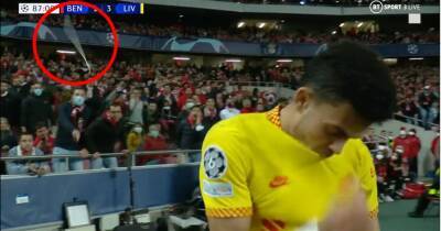 Luis Diaz: Liverpool man had object launched at him by Benfica fan after goal