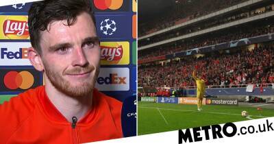 Michael Owen - Wayne Rooney - Jurgen Klopp - Andy Robertson - Phil Foden - Luis Díaz - ‘Maybe it will help them stop smoking!’ – Andy Robertson reacts to Benfica fans throwing lighters at him - metro.co.uk -  Lisbon -  Man