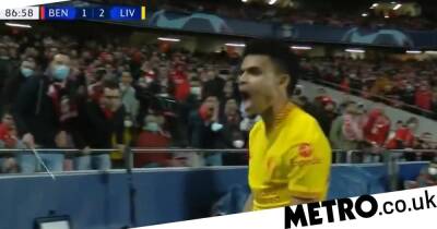 Jurgen Klopp - Mikel Arteta - Andy Robertson - Roberto Firmino - Darwin Núñez - Luis Díaz - Steve Macclaren - Benfica fan throws stick at Luis Diaz during Liverpool’s celebrations - metro.co.uk