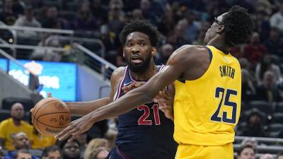 Joel Embiid scores 45, 76ers beat Pacers to pull even in Atlantic