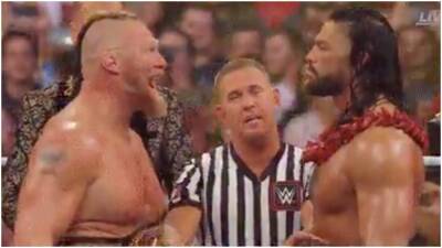 Randy Orton - Brock Lesnar - Roman Reigns - Paul Heyman - Roman Reigns' ice-cold reaction to Brock Lesnar before WWE WrestleMania 38 match - givemesport.com - state California - county Stone