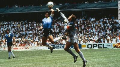 Diego Maradona's 'Hand of God' shirt estimated to sell for more than $5 million at auction