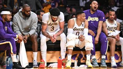 Anthony Davis - Russell Westbrook - Frank Vogel - Carmelo Anthony - Tyler Herro - Phoenix Suns - Superstar-laden Lakers to miss NBA playoffs two seasons after winning title - foxnews.com - Los Angeles -  Los Angeles - county Russell -  Phoenix -  Davis