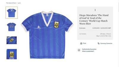 Steve Hodge - La histórica camiseta de Maradona ante Inglaterra en 1986, a la venta - AS Argentina - en.as.com - Argentina