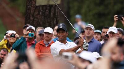 Tiger Woods - Justin Thomas - Fred Couples - Tiger Woods back out on course at Augusta one day before big Masters return - in pictures - thenationalnews.com - Augusta