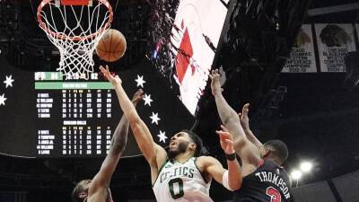 Nikola Vucevic - Jayson Tatum - Jaylen Brown - Ime Udoka - Celtics - Celtics rout Bulls for 50th win, close in on No. 2 spot in East - foxnews.com -  Boston -  Chicago -  Milwaukee
