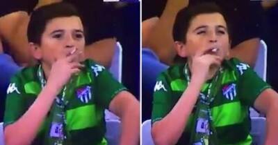 Viral football fans: Smoking 'child' at Turkish match was actually 36 years old