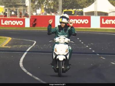 Aston Martin - Sebastian Vettel - Albert Park - Watch: Sebastian Vettel Takes Moped For A Spin Around Australian GP Track, Under Scrutiny - sports.ndtv.com - Germany - Australia