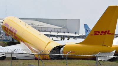 DHL cargo jet breaks in half on runway during emergency landing in Costa Rica