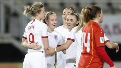 Ellen White becomes second-highest England scorer in 10-0 win over North Macedonia in World Cup qualifying