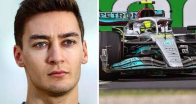 George Russell moans on team radio at Lewis Hamilton 'going very slow' on qualifying lap