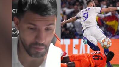 La reacción de Agüero tras ver lo de Benzema: "La mierda que la parió"