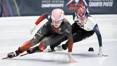 Kim Boutin - Boutin, Dion claim 1,500m silver at short track worlds in Montreal - cbc.ca - Canada - Beijing - South Korea