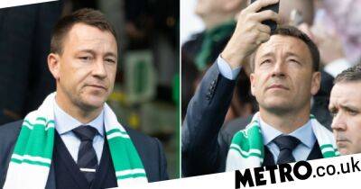 Chelsea legend John Terry pictured wearing Celtic scarf at Old Firm derby