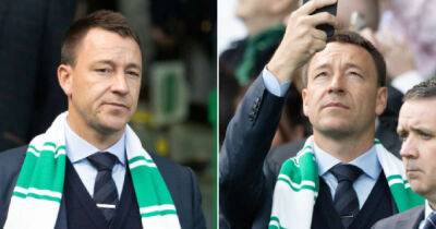 John Terry pictured wearing Celtic scarf at Old Firm derby