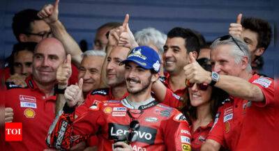 Bagnaia holds off Quartararo to win Spanish MotoGP