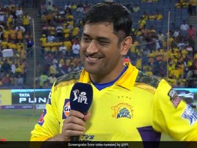 Sunrisers Hyderabad - IPL 2022: MS Dhoni, Back As Captain, Drops Massive Hint On His CSK Future - sports.ndtv.com - India -  Hyderabad -  Chennai