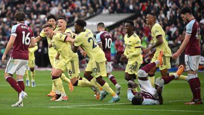 Mikel Arteta - Cedric Soares - Gabriel Martinelli - Aaron Ramsdale - Gabriel Magalhaes - Tomas Soucek - London Stadium - Jarrod Bowen - El Arsenal se agarra a la Champions - en.as.com