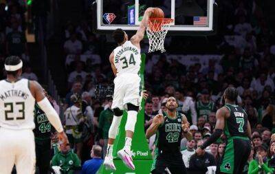 Giannis powers Bucks over Celtics in NBA playoffs