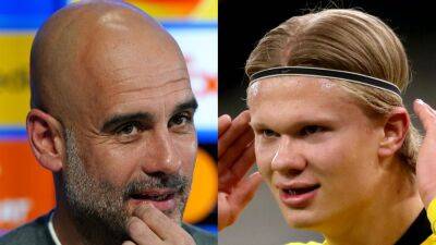 I can’t talk until Erling Haaland deal is ‘completely done’, says Pep Guardiola