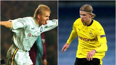 Borussia Dortmund - Frank Lampard - Alex Ferguson - Ian Wright - Peter Schmeichel - Erling Haaland follows in father’s footsteps in making Manchester City move - bt.com - Britain - Manchester - Denmark