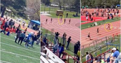 Boxer's daughter loses shoe at starting blocks, goes back to put it on, somehow still wins 200m race