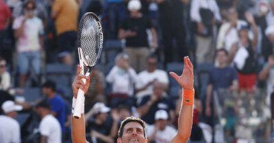 Tennis-Djokovic advances in Rome with number one spot on the line